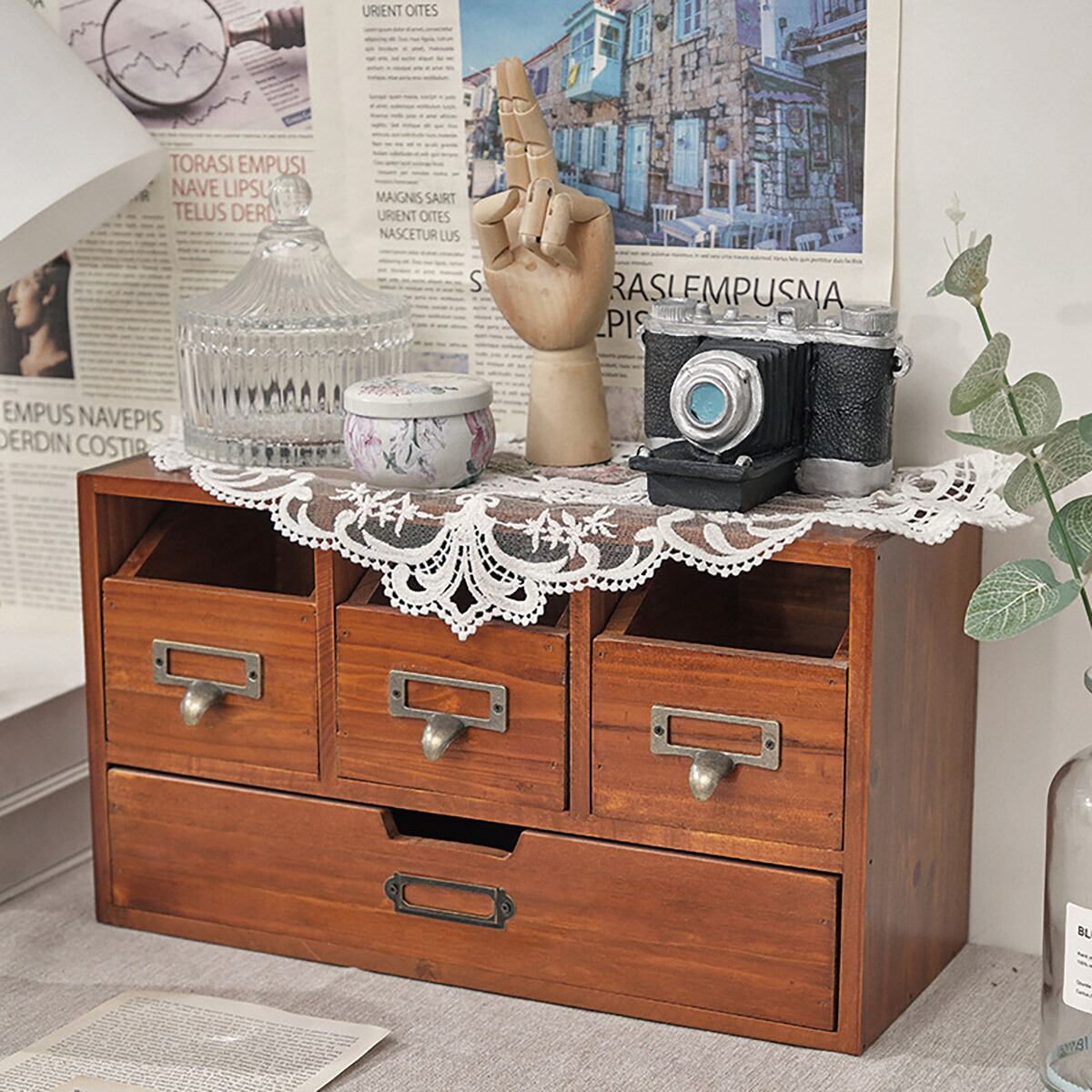 楽天市場】木製 卓上 小物入れ 引き出し ミニチェスト アンティーク