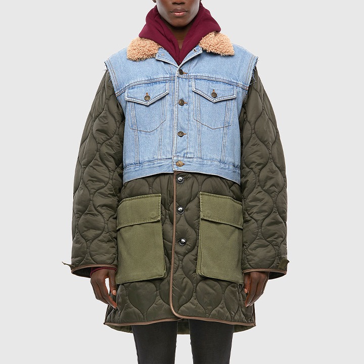 楽天市場】☆DIESEL ディーゼル レディース☆異素材切替 ボア デニム