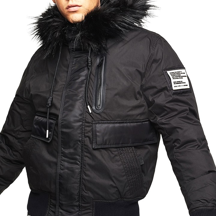 楽天市場】□DIESEL ディーゼル メンズ□エコファー フェイクファー 裏