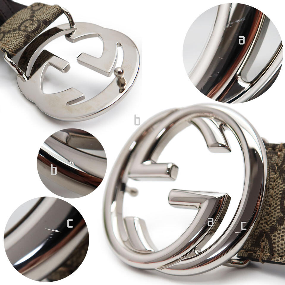 楽天市場】GUCCI グッチ インターロッキングGバックルベルト 774153 GG