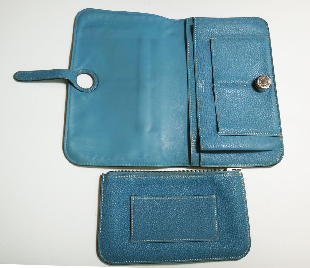 楽天市場】HERMES エルメス 長財布 ドゴンGM ブルー 二つ折り 財布