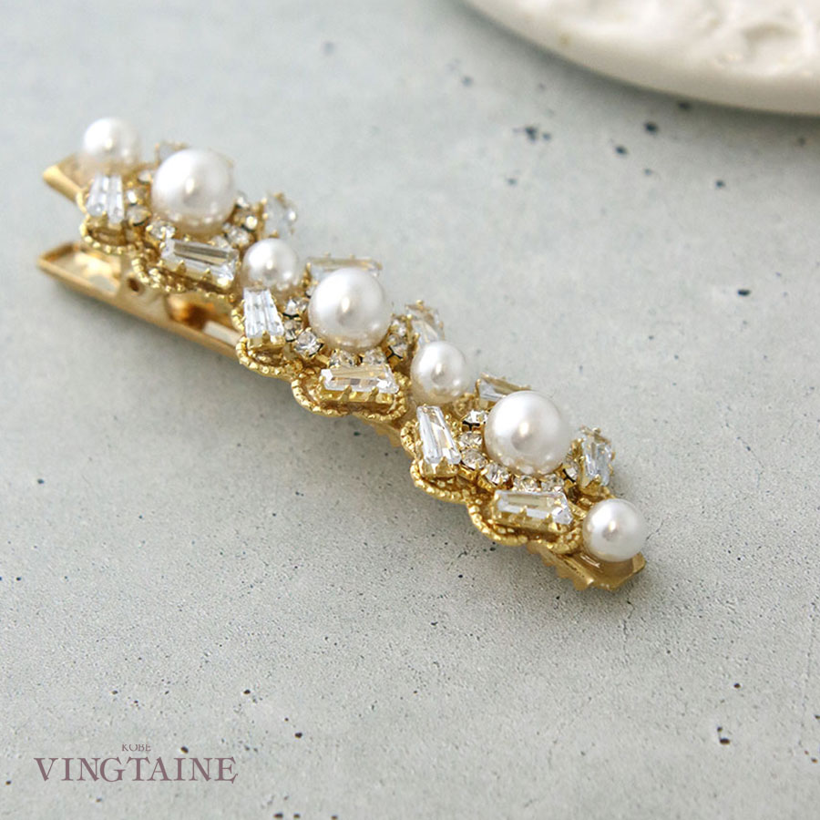 楽天市場】 パールビジューヘアクリップ 大人 パール クリスタル