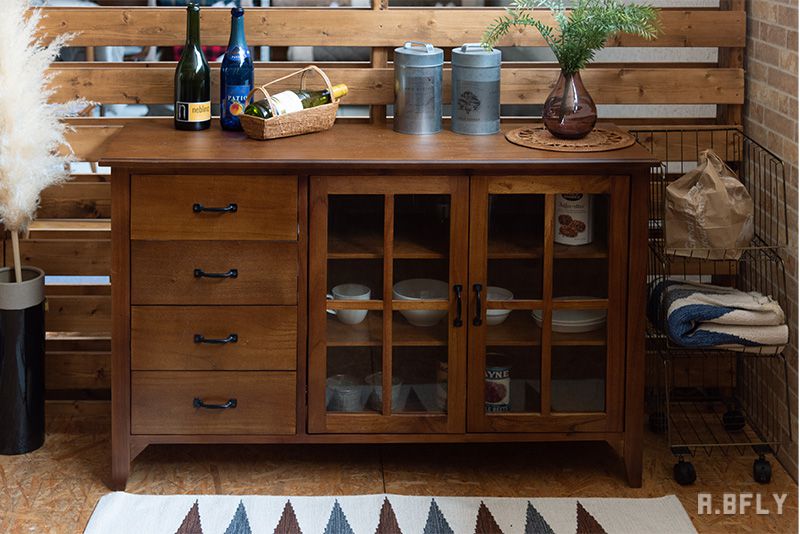 木目調 引き出しキャビネット カントリー調 レトロ アンティーク調