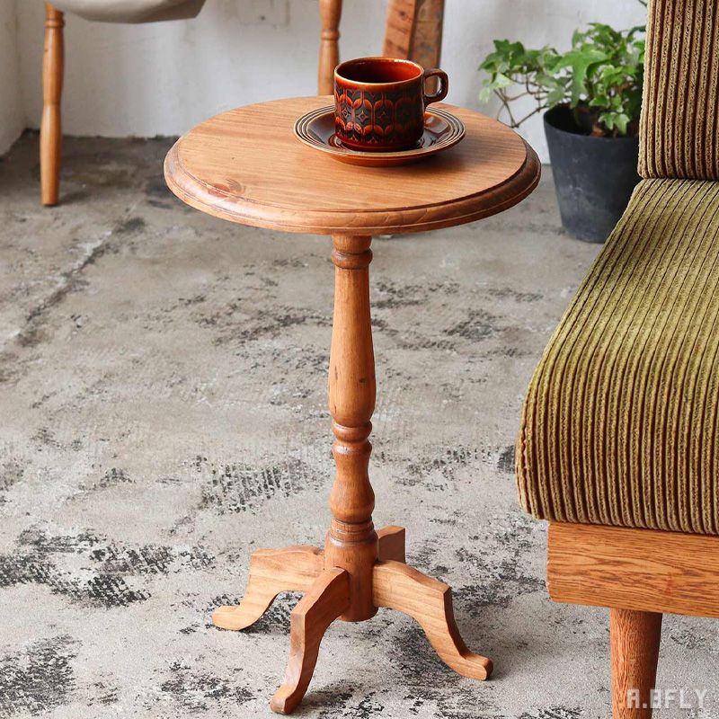 楽天市場】サイドテーブル パイン材 天然木 ウッド 木製 ラウンド