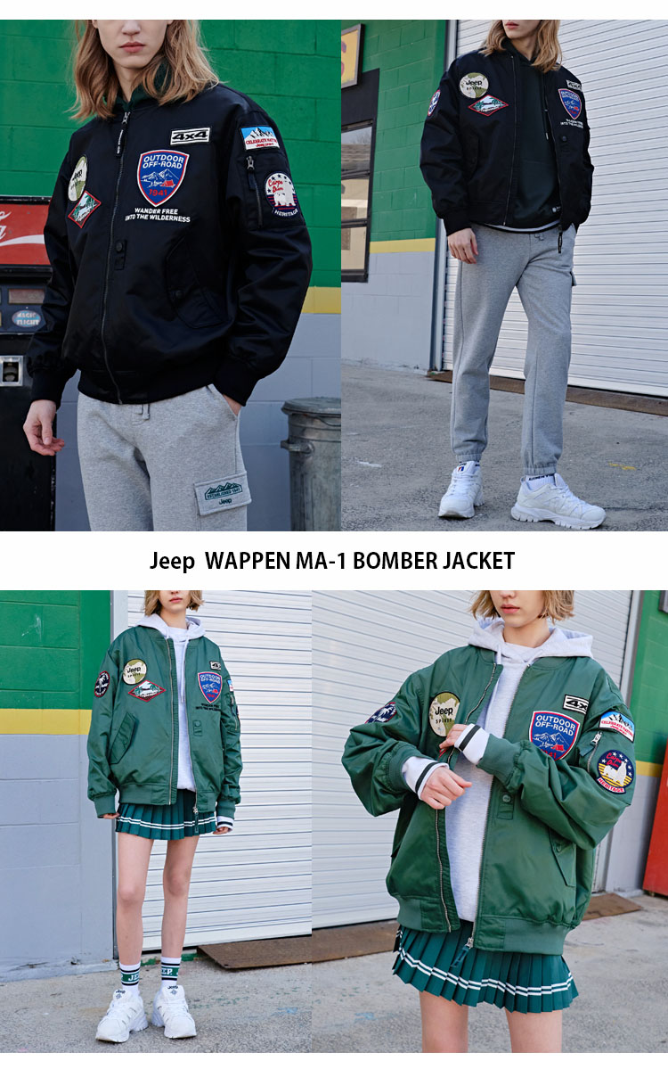 楽天市場】Jeep ジープ ボンバージャケット WAPPEN MA-1 BOMBER JACKET