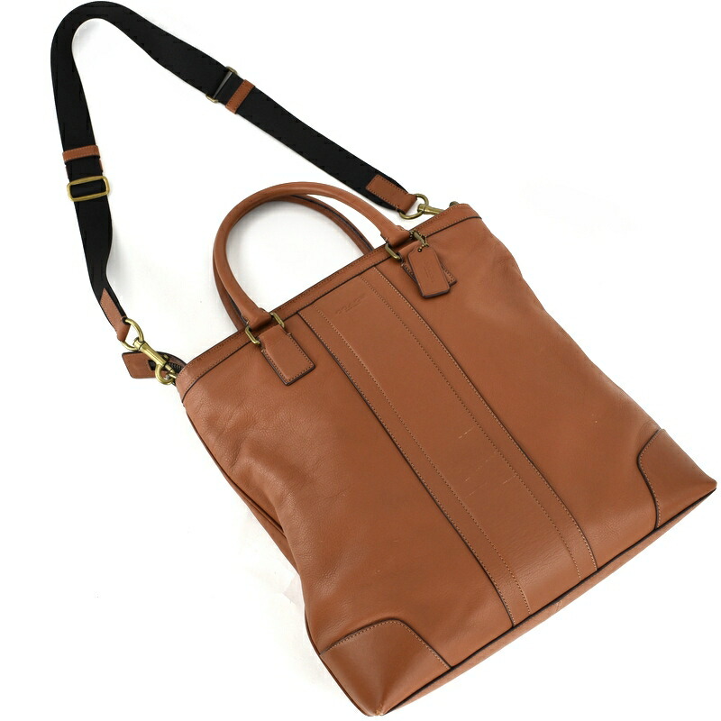 楽天市場】コーチ 縦型 2WAYトート 斜め掛け 手提げ ブラウン レザー