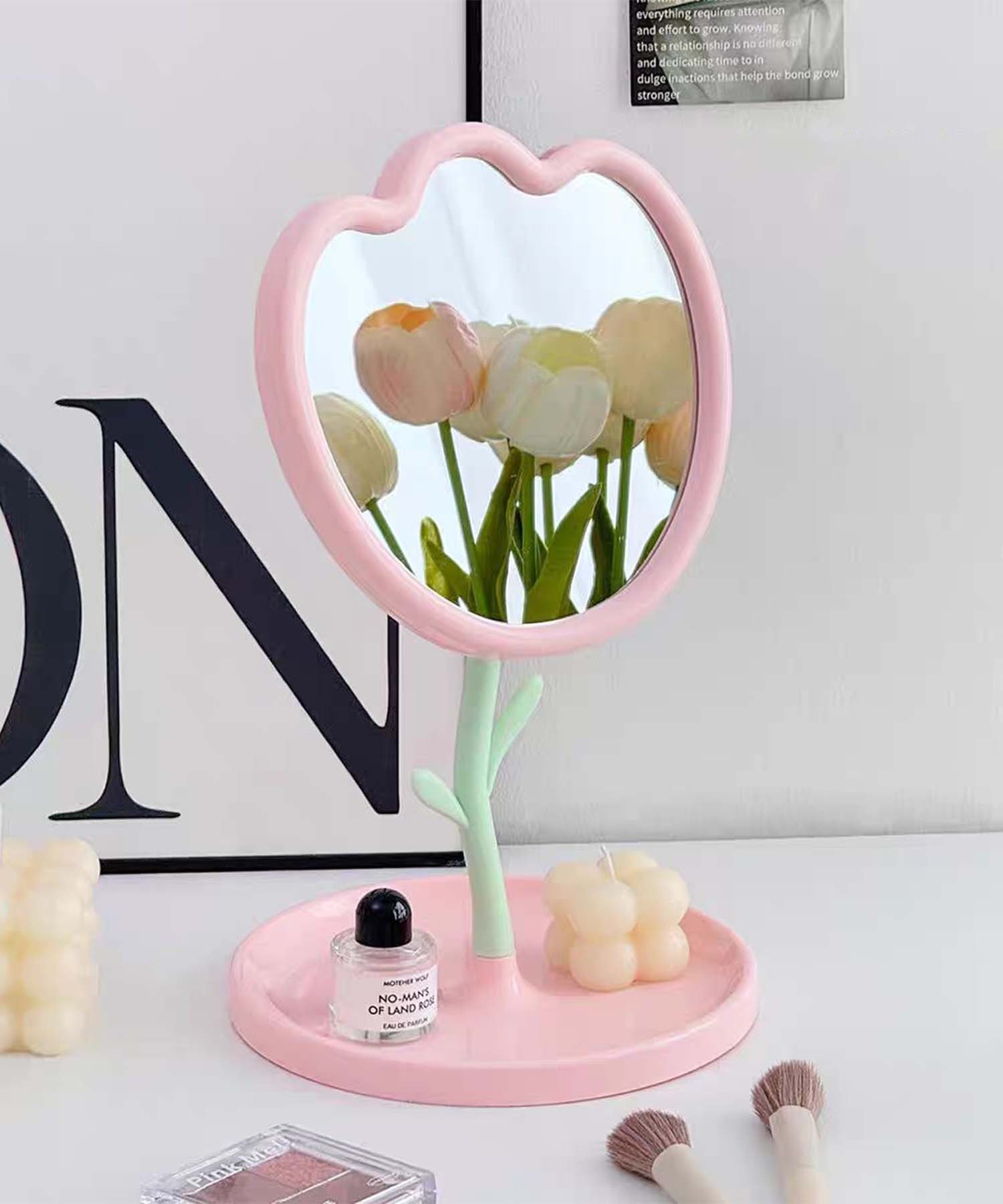 楽天市場】【aimoha home】チューリップ スタンドミラー 卓上ミラー