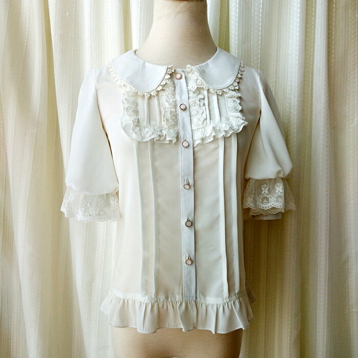 楽天市場】ロリータ ロリィタ ブラウス 夏 半袖 レディース シャツ