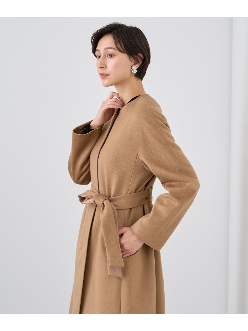 楽天市場】【SALE／30%OFF】カシミヤノーカラーベルトコート ANAYI