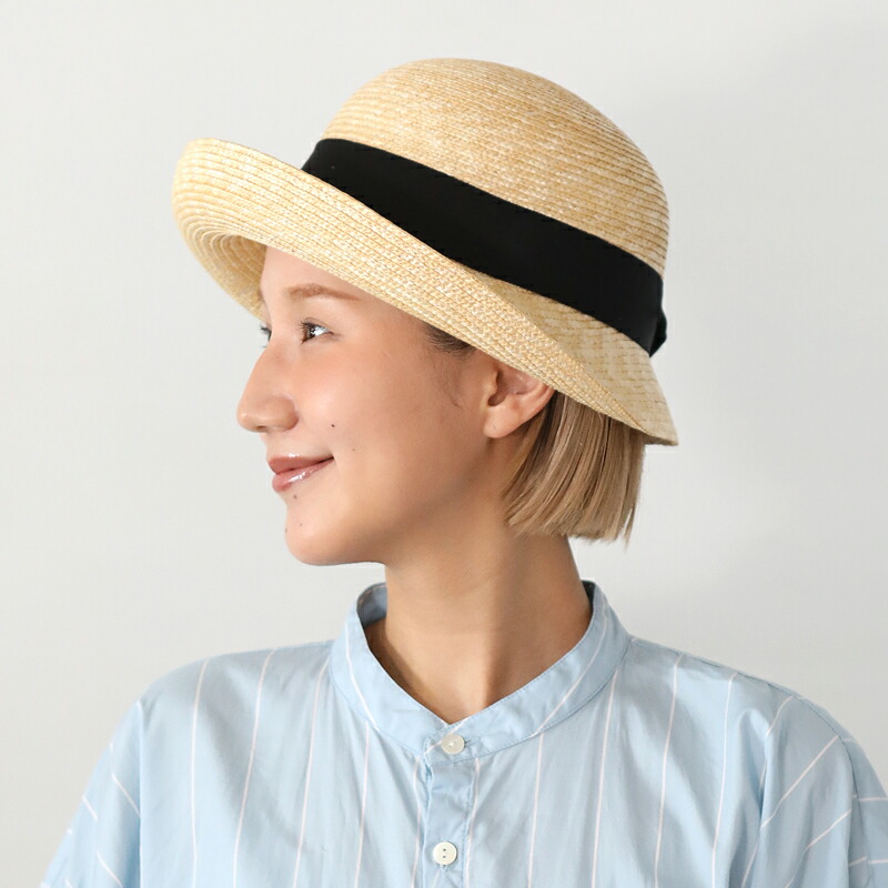 楽天市場】田中帽子店 麦わら ブルトン マッシュ ベージュ ブラック