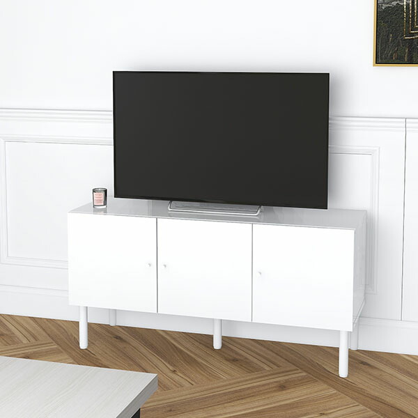 楽天市場】テレビ台 ローボード 完成品 白 おしゃれ 収納 北欧 脚付き