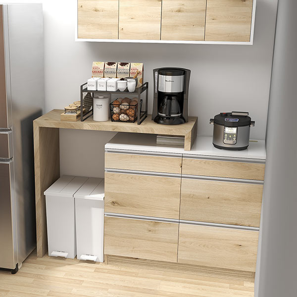 楽天市場】キッチンカウンター 伸縮 レンジ台 電子レンジ台 大型レンジ