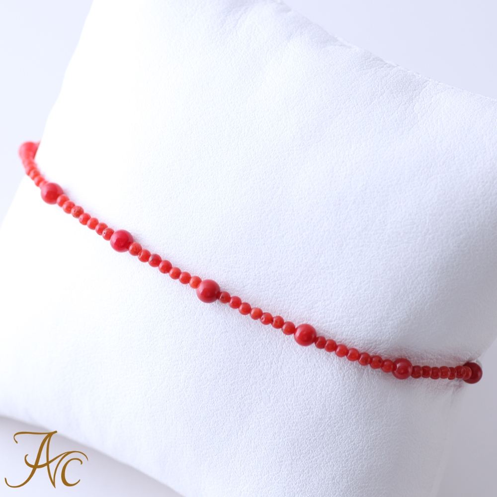 楽天市場】≪1年保証付き≫地中海産赤珊瑚 シルバー SV ブレスレット