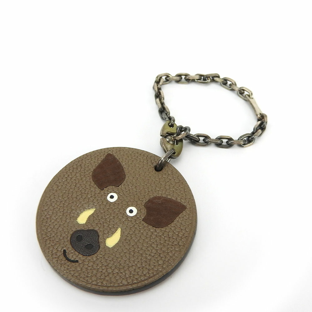 楽天市場】【中古】 エルメス バッグチャーム レザー シルバー925