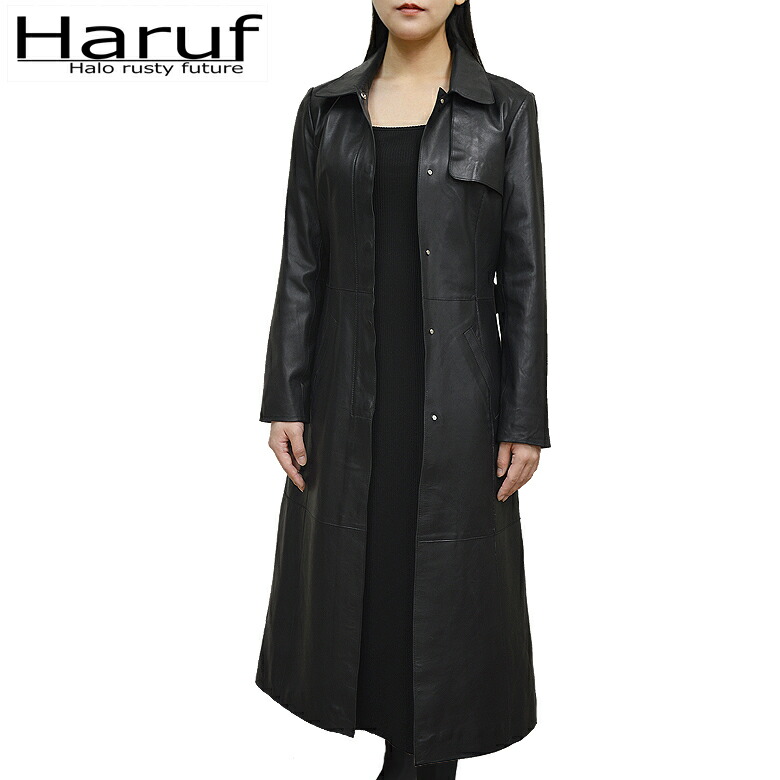 楽天市場】レザーコート ロングコート トレンチコート レディース 本革