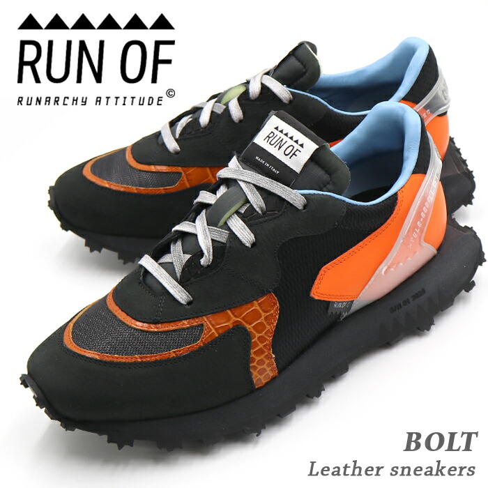楽天市場】RUN OF ランオブ スニーカー BOLT メンズ 39-43サイズ 25.0