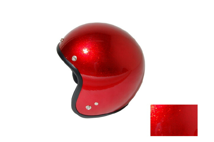 新品未使用 スモール ジェット メタ赤ゴールドフレアドクロ ヘルメット