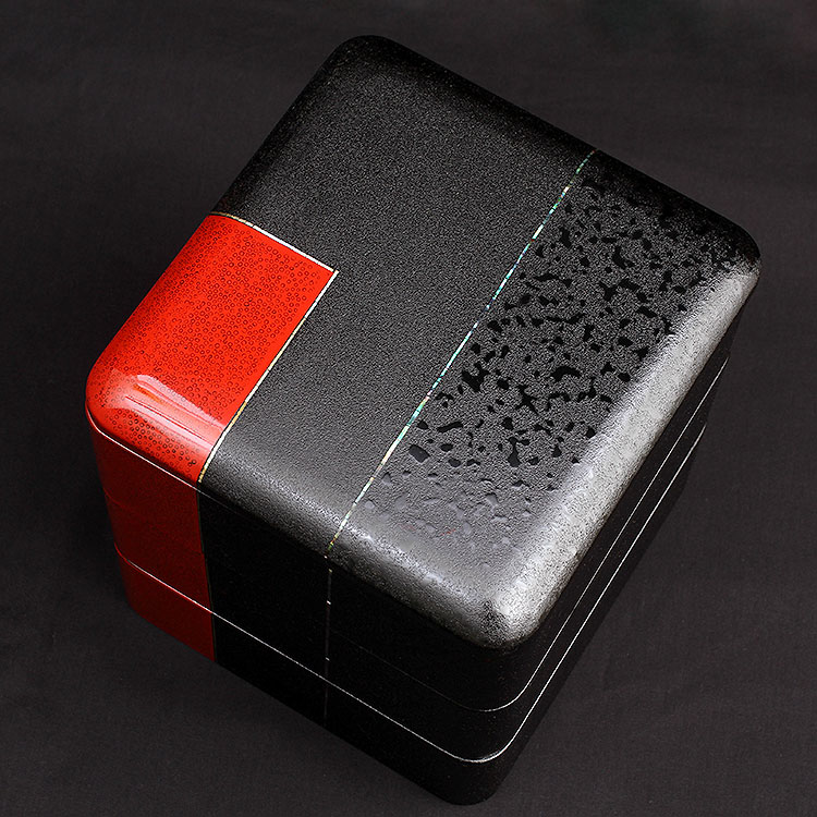 楽天市場】【津軽塗 ななこ塗 紋紗塗】 重箱6寸紋紗 【IO-004】【送料