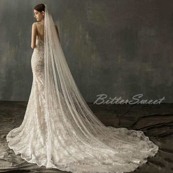 楽天市場】ウェディングベール ロング 結婚式【ロングベール