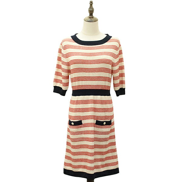 楽天市場】シャネル ワンピース ココボタン 36サイズ ボーダー