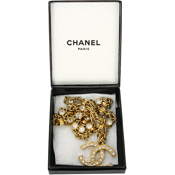 楽天市場】【ヴィンテージ】 シャネル ネックレス ココマーク ストラス