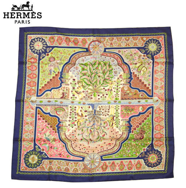 楽天市場】【中古】HERMES エルメス カレ90 Aux Portes du Palais 王宮