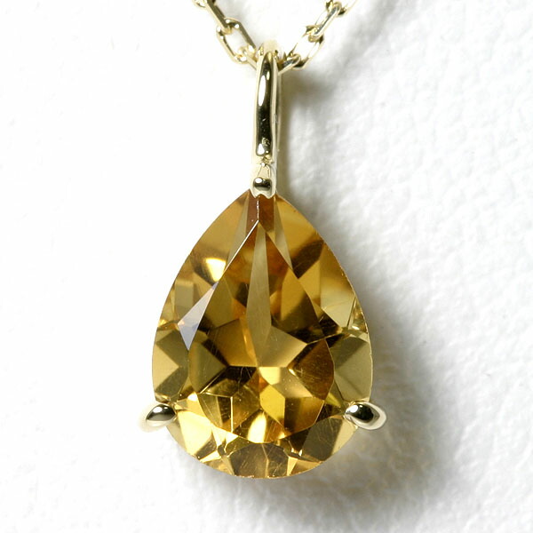 楽天市場】シトリン ペンダント 1ct k18 【送料無料】ペンダントトップ