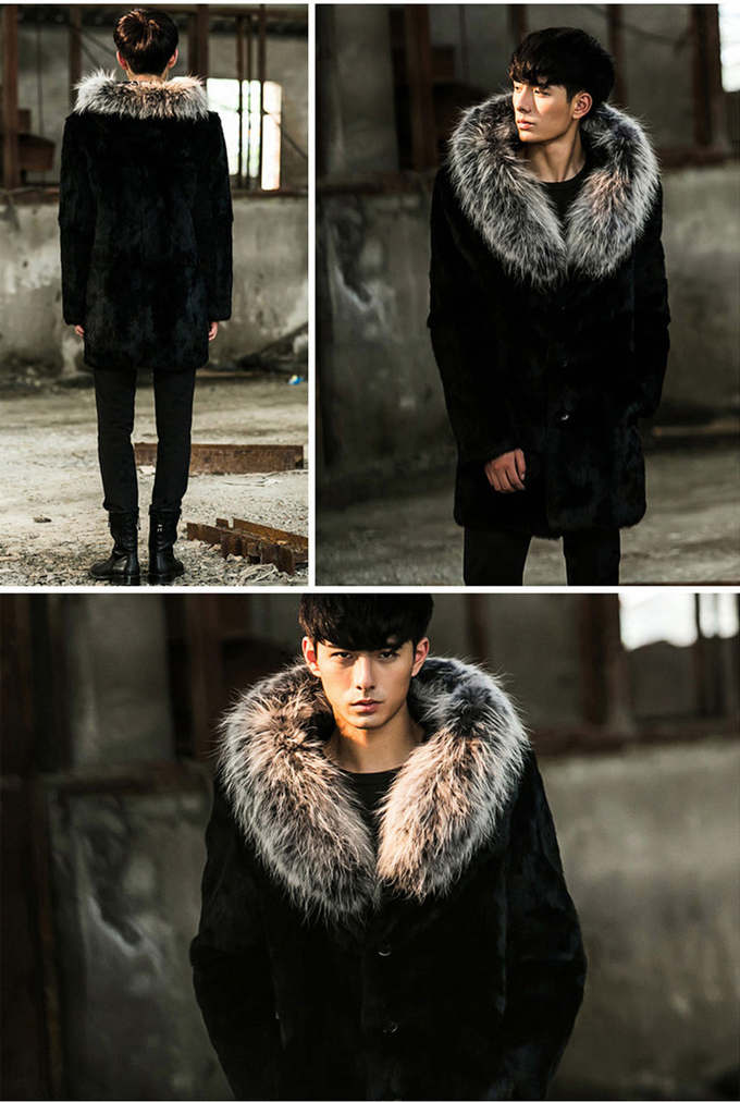 楽天市場】毛皮コート ファーコート メンズ ロッグコート タヌキ