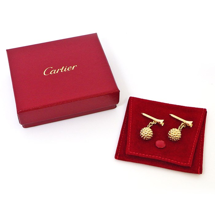 楽天市場】カルティエ Cartier カフス ゴルフ ボール ティー モチーフ