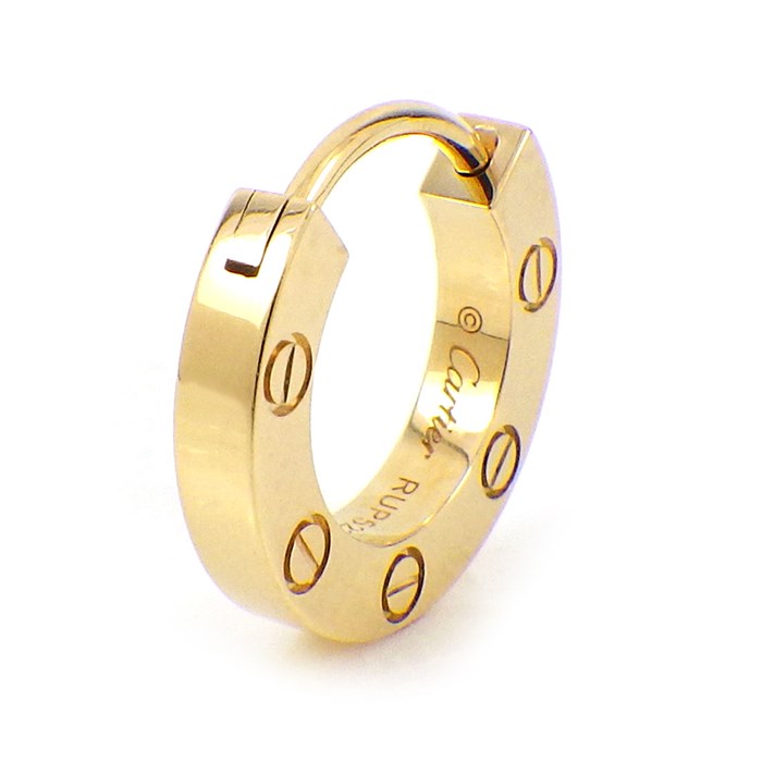 楽天市場】カルティエ Cartier ピアス フープ ラブ シングル B8301423