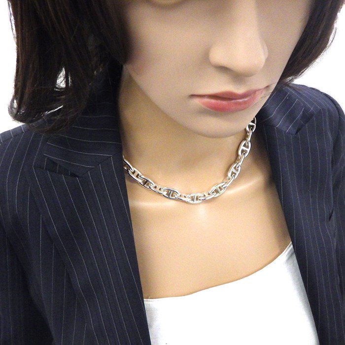 楽天市場】エルメス HERMES ネックレス シェーヌダンクル MM/36コマ