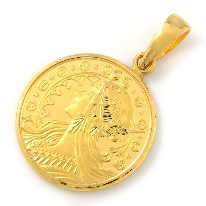 楽天市場】ペンダントトップ アルフォンス・ミュシャ メダル 1/20