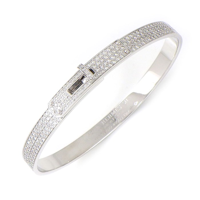 楽天市場】エルメス HERMES バングル ケリー PM フル パヴェ 499