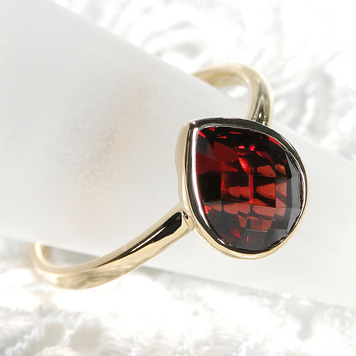 楽天市場】K18YG ガーネット リング☆/【送料無料】【代引手数料無料