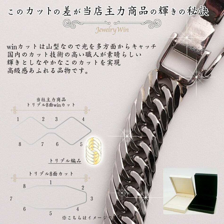 楽天市場】喜平 ブレスレット Pt900 トリプル 8面 20g 20cm 造幣局検定