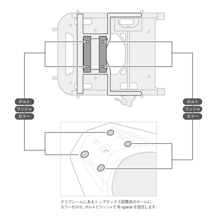 楽天市場】R-SPACE スライドキャリア ホンダ PCX 125・150・160用 最大