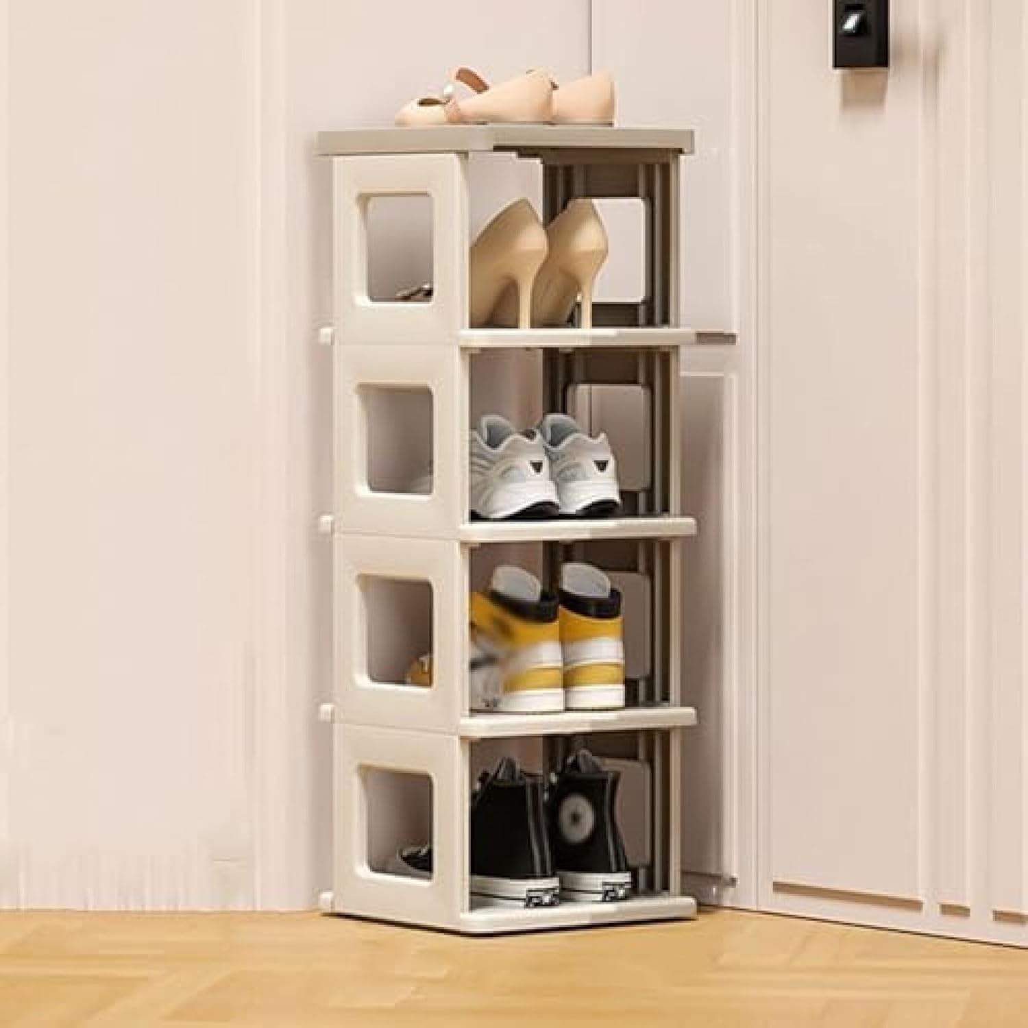 楽天市場】シューズラック スリム 折りたたみ 下駄箱 靴収納 省