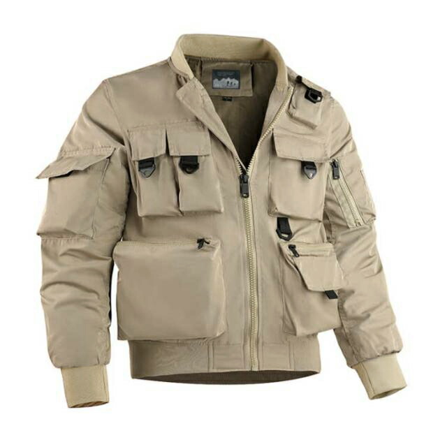 楽天市場】ブルゾン 多ポケット アウター ジャケット カーゴジャケット