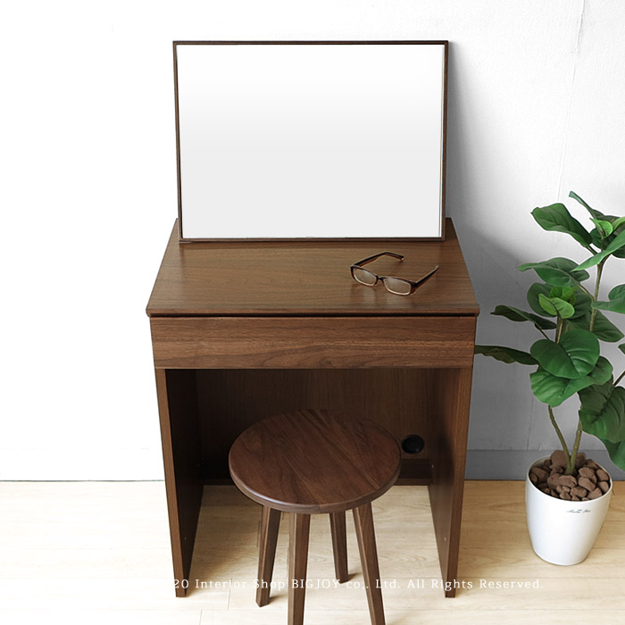 楽天市場】ドレッサー 化粧台 幅60cm ウォールナット材 ウォールナット