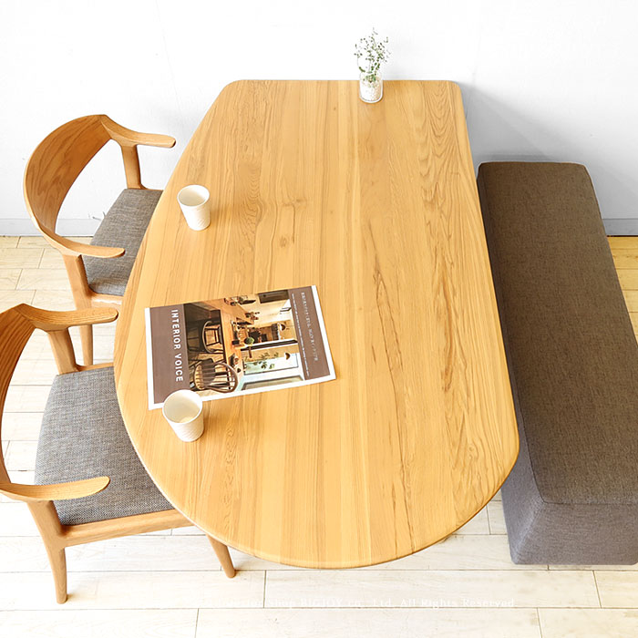 楽天市場】ダイニングテーブル 受注生産商品 開梱設置配送 タモ無垢材