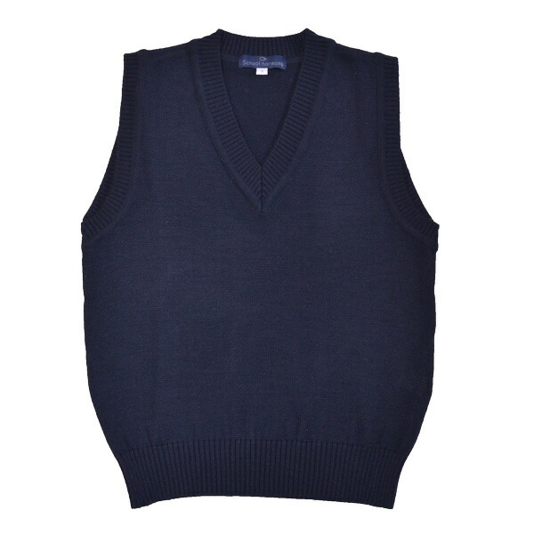 楽天市場】毛玉になりにくいニットベスト紺無地【日本製】ウール混