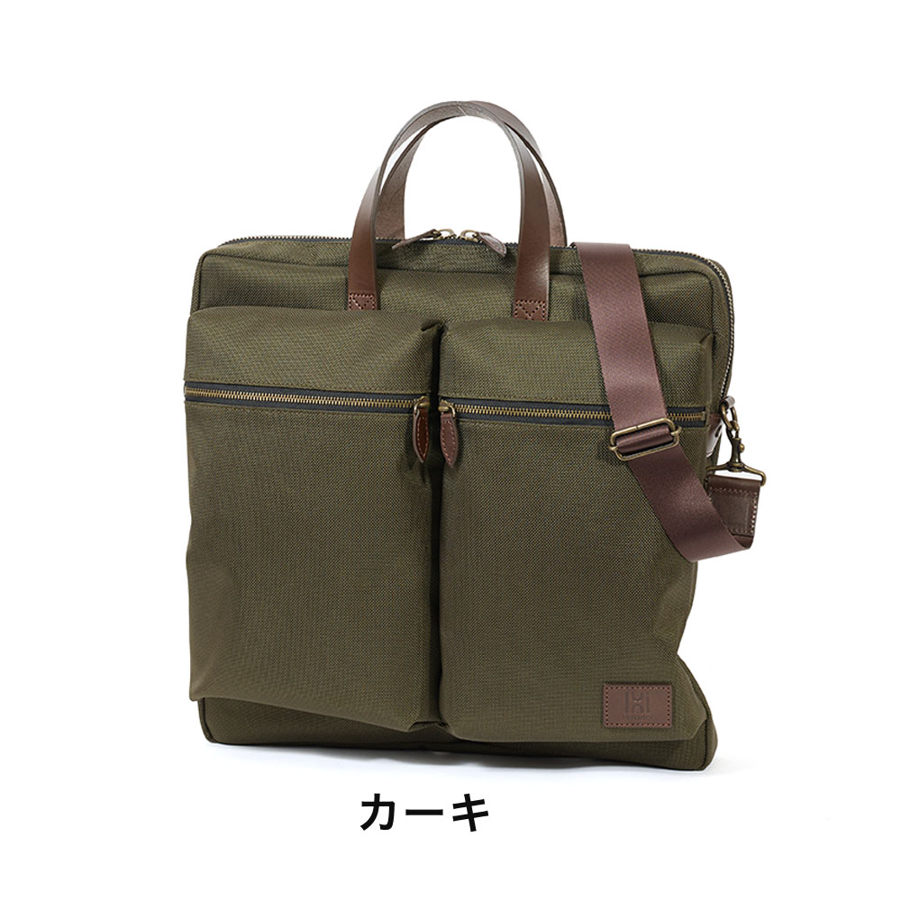 大容量 A4 PC収納✨】フェリージ ヘルメットバック カーキ 本革