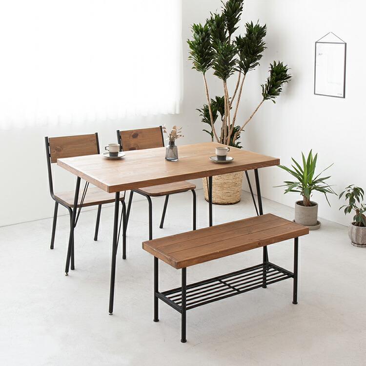 楽天市場】天然木 パイン無垢材 ダイニングテーブル ブレス 幅120 奥行