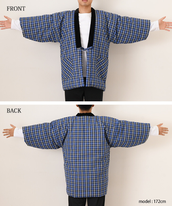 楽天市場】送料無料 【メンズ】中わた入り裏タフタ綿混チェック柄