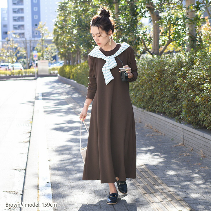 4.2万円✨エンフォルド ワイドカフドレス ロング 洗濯できる 春秋