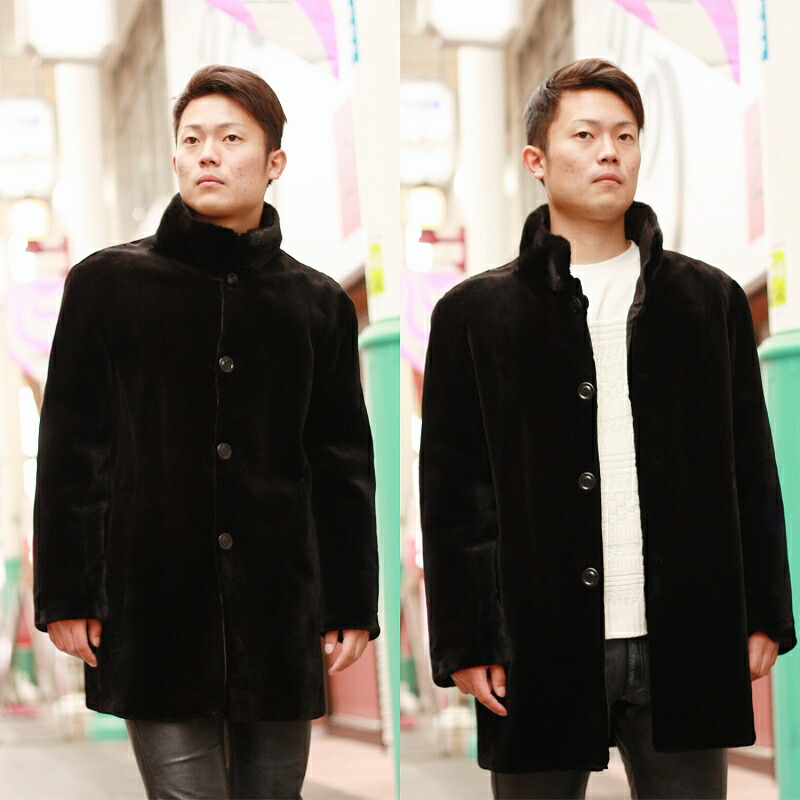 楽天市場】高級 毛皮コート メンズ シェアードミンク シルク