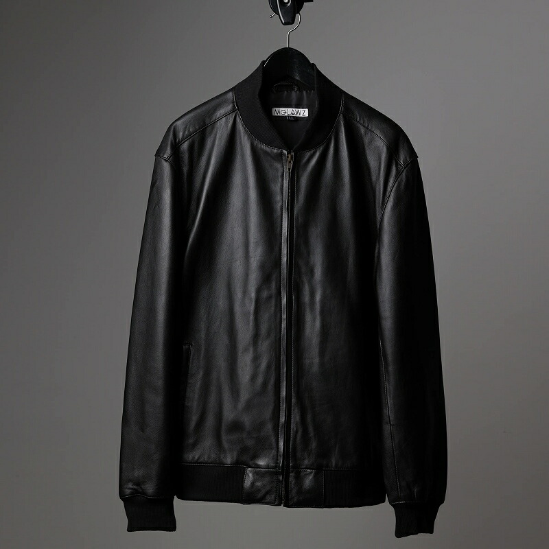 楽天市場】革ジャン メンズ MA-1 本革 ライダースジャケット レザー