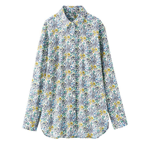 楽天市場】ブラウス 前開き シャツ 長袖 レディース 日本製 フラワー