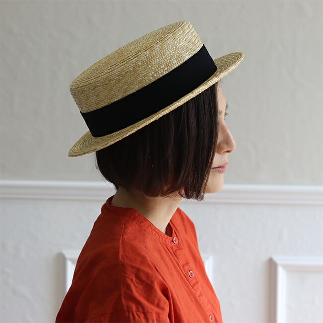 楽天市場】【特典あり】石田製帽 細麦 ストローハット キャノチエ 424