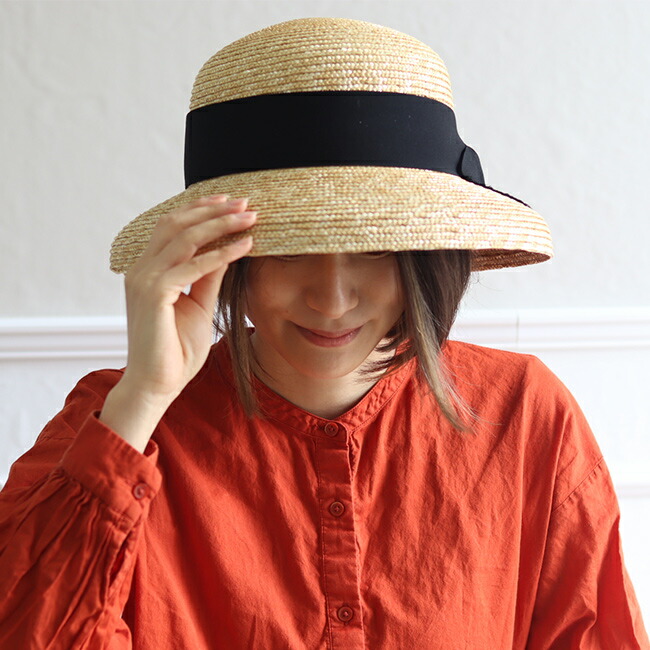 楽天市場】【特典あり】石田製帽 細麦 ストローハット カサブランカ 14